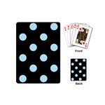 Polka Dots - Light Blue on Black Playing Cards (Mini)