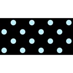 Polka Dots - Light Blue on Black YOU ARE INVITED 3D Greeting Card (8x4)