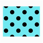 Polka Dots - Black on Electric Blue Small Glasses Cloth