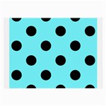 Polka Dots - Black on Electric Blue Large Glasses Cloth