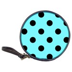 Polka Dots - Black on Electric Blue Classic 20-CD Wallet