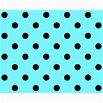 Polka Dots - Black on Electric Blue Collage 8  x 10 