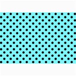 Polka Dots - Black on Electric Blue Collage 12  x 18 