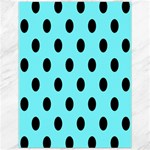 Polka Dots - Black on Electric Blue Canvas 12  x 16 