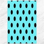 Polka Dots - Black on Electric Blue Canvas 12  x 18 