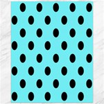Polka Dots - Black on Electric Blue Canvas 16  x 20 