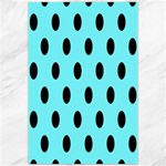 Polka Dots - Black on Electric Blue Canvas 20  x 30 
