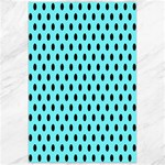 Polka Dots - Black on Electric Blue Canvas 24  x 36 