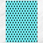Polka Dots - Black on Electric Blue Canvas 36  x 48 