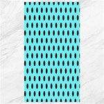 Polka Dots - Black on Electric Blue Canvas 40  x 72 