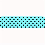 Polka Dots - Black on Electric Blue Medium Bar Mat