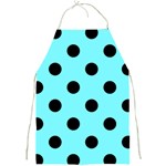 Polka Dots - Black on Electric Blue Full Print Apron