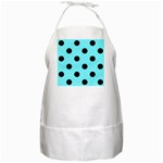 Polka Dots - Black on Electric Blue BBQ Apron