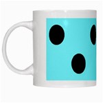 Polka Dots - Black on Electric Blue Black Mug