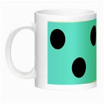 Polka Dots - Black on Electric Blue Night Luminous Mug