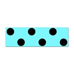 Polka Dots - Black on Electric Blue Sticker (Bumper)