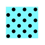 Polka Dots - Black on Electric Blue Greeting Card 5  x 7 