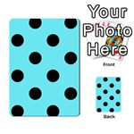 Polka Dots - Black on Electric Blue Multi-purpose Cards (Rectangle)