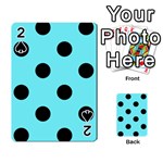 Polka Dots - Black on Electric Blue Playing Cards 54 Designs