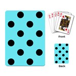 Polka Dots - Black on Electric Blue Playing Cards Single Design