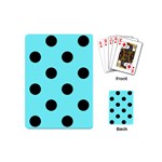 Polka Dots - Black on Electric Blue Playing Cards (Mini)