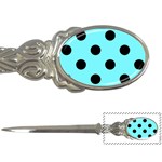 Polka Dots - Black on Electric Blue Letter Opener