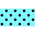Polka Dots - Black on Electric Blue YOU ARE INVITED 3D Greeting Card (8x4)