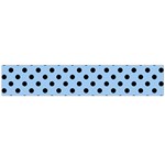 Polka Dots - Black on Baby Blue Flano Scarf (Large)