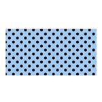 Polka Dots - Black on Baby Blue Satin Wrap
