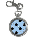 Polka Dots - Black on Baby Blue Key Chain Watch