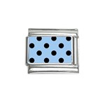 Polka Dots - Black on Baby Blue Italian Charm (9mm)