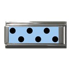 Polka Dots - Black on Baby Blue Superlink Italian Charm (9mm)