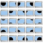Polka Dots - Black on Baby Blue 9mm Italian Charm (25 pack)
