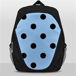 Polka Dots - Black on Baby Blue Backpack Bag