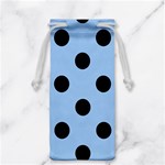 Polka Dots - Black on Baby Blue Jewelry Bag