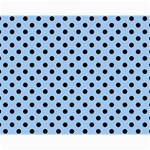 Polka Dots - Black on Baby Blue Collage 11  x 14 