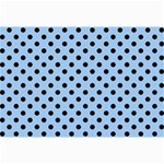 Polka Dots - Black on Baby Blue Collage 12  x 18 