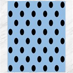 Polka Dots - Black on Baby Blue Canvas 11  x 14 