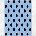 Polka Dots - Black on Baby Blue Canvas 12  x 16 
