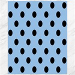 Polka Dots - Black on Baby Blue Canvas 16  x 20 