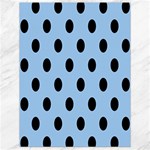 Polka Dots - Black on Baby Blue Canvas 18  x 24 