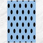 Polka Dots - Black on Baby Blue Canvas 20  x 30 