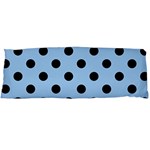 Polka Dots - Black on Baby Blue Body Pillow Case (Dakimakura) (One Side)