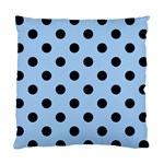 Polka Dots - Black on Baby Blue Standard Cushion Case (Two Sides)