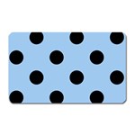 Polka Dots - Black on Baby Blue Magnet (Rectangular)