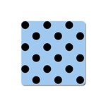 Polka Dots - Black on Baby Blue Magnet (Square)
