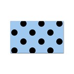 Polka Dots - Black on Baby Blue Sticker (Rectangular)