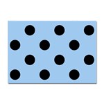 Polka Dots - Black on Baby Blue Sticker A4 (10 pack)