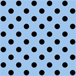 Polka Dots - Black on Baby Blue ScrapBook Page 8  x 8 