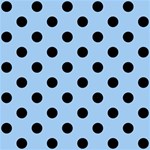 Polka Dots - Black on Baby Blue ScrapBook Page 12  x 12 